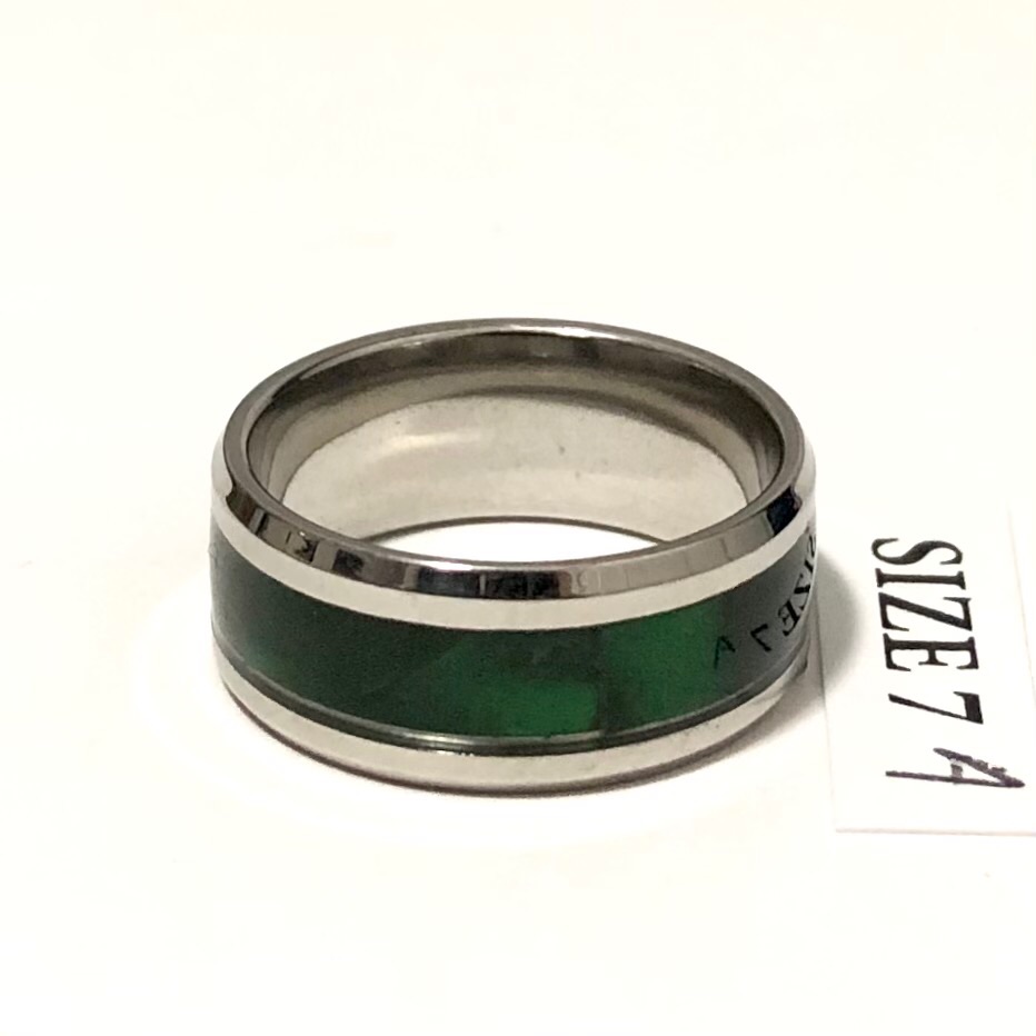 Ring With Shell Inlay, Size 7
